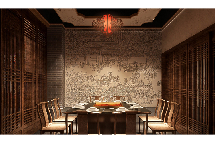 甘肅一品火鍋店餐飲空間設計03